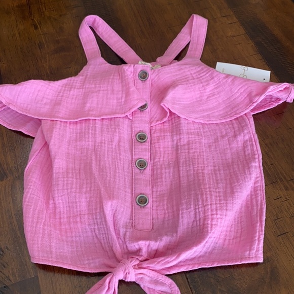 Big Girls Ruffled Button-Front Tank Top - Picture 3 of 8